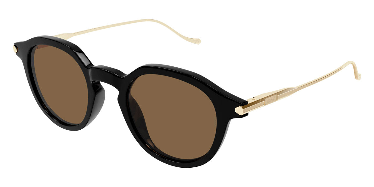 Brioni® BR0103S - Black/Gold / Brown Sunglasses