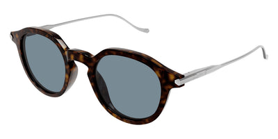 Brioni® BR0103S - Havana/Silver / Blue Sunglasses