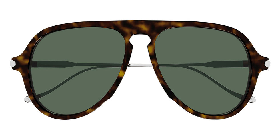 Brioni® BR0104S - Havana/Silver / Green Sunglasses