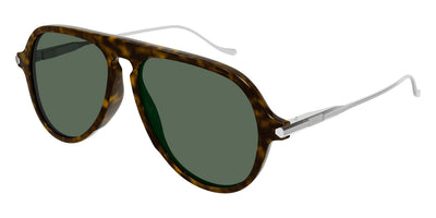 Brioni® BR0104S - Havana/Silver / Green Sunglasses