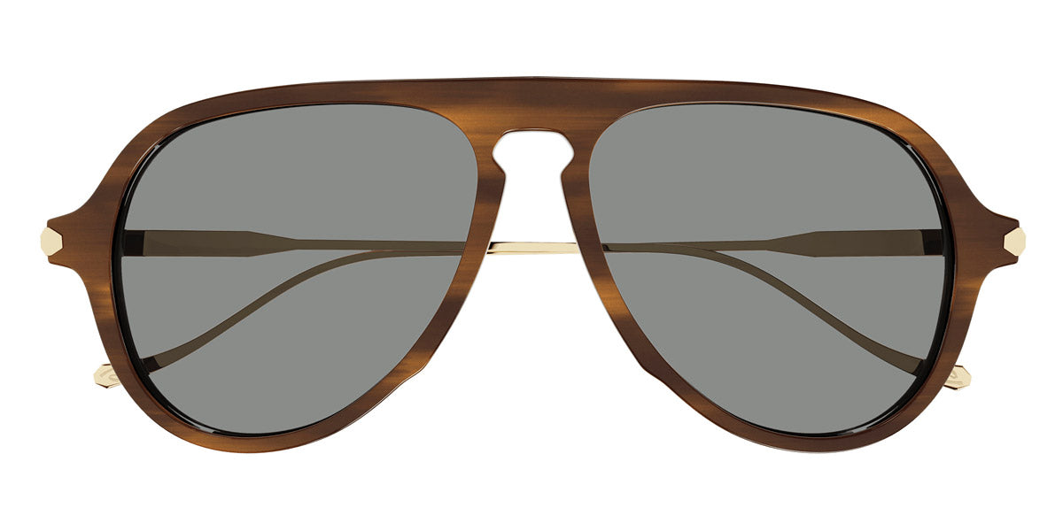Brioni® BR0104S - Brown/Gold / Gray Sunglasses