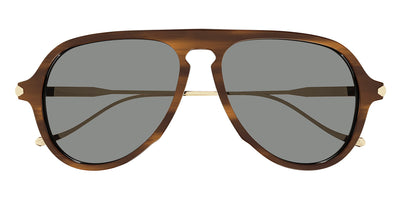 Brioni® BR0104S - Brown/Gold / Gray Sunglasses