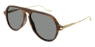 Brioni® BR0104S - Brown/Gold / Gray Sunglasses