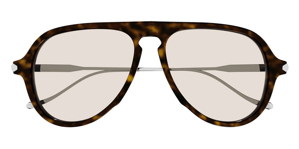 Brioni® BR0104S - Havana/Silver / Yellow Sunglasses