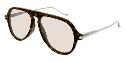 Brioni® BR0104S - Havana/Silver / Yellow Sunglasses