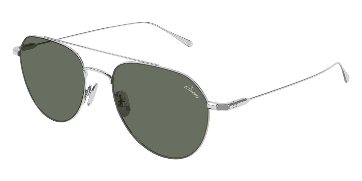 Brioni® BR0106S - Silver / Green Sunglasses