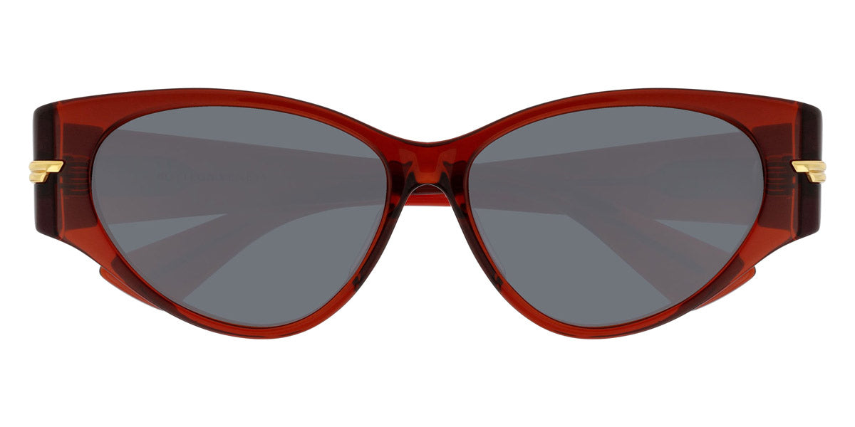 Bottega Veneta® BV1002S - Burgundy / Gray Sunglasses