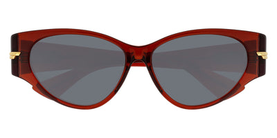 Bottega Veneta® BV1002S - Burgundy / Gray Sunglasses
