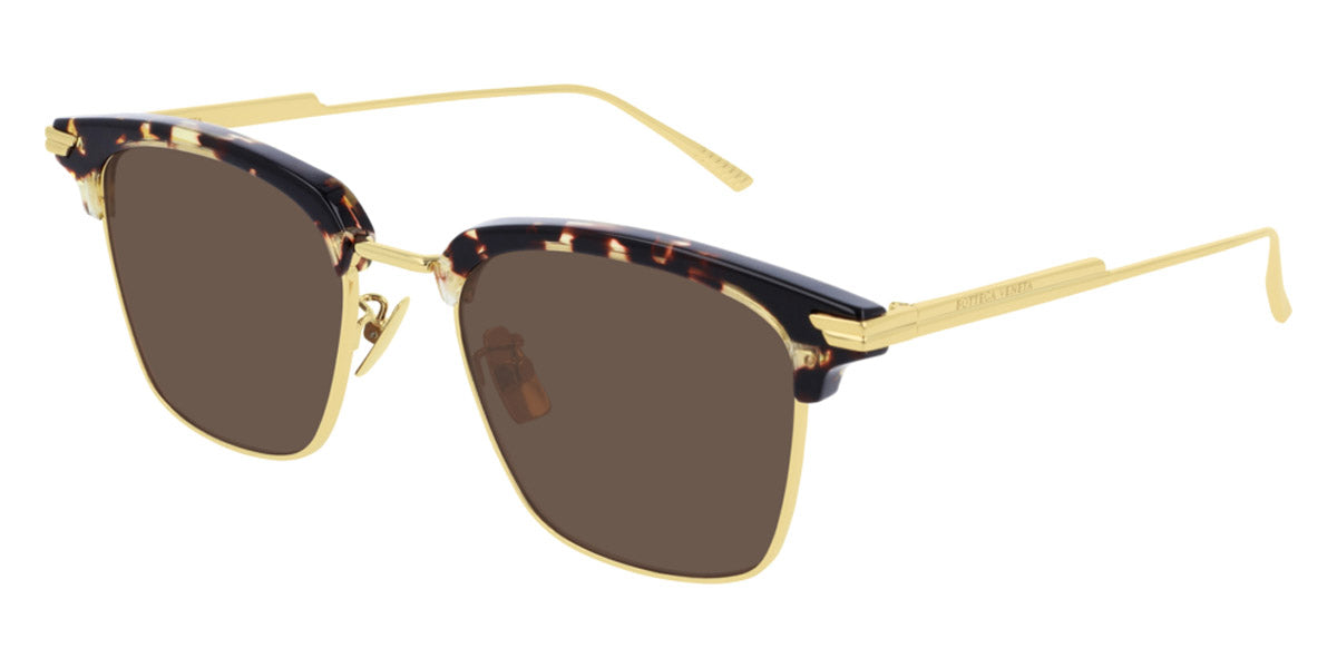 Bottega Veneta® BV1007SK - Havana / Gold / Brown Sunglasses