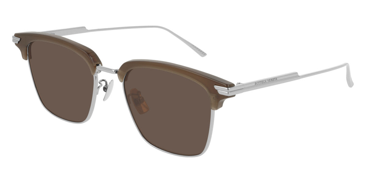 Bottega Veneta® BV1007SK - Brown / Ruthenium / Gray Sunglasses