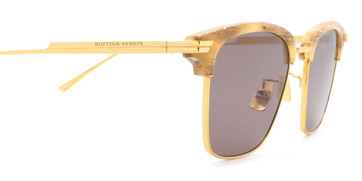 Bottega Veneta® BV1007SK - Gold / Beige / Brown Sunglasses
