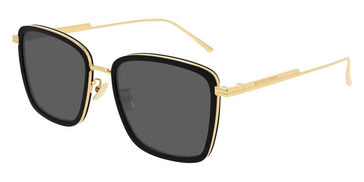Bottega Veneta® BV1008SK - Gold / Black / Gray Sunglasses