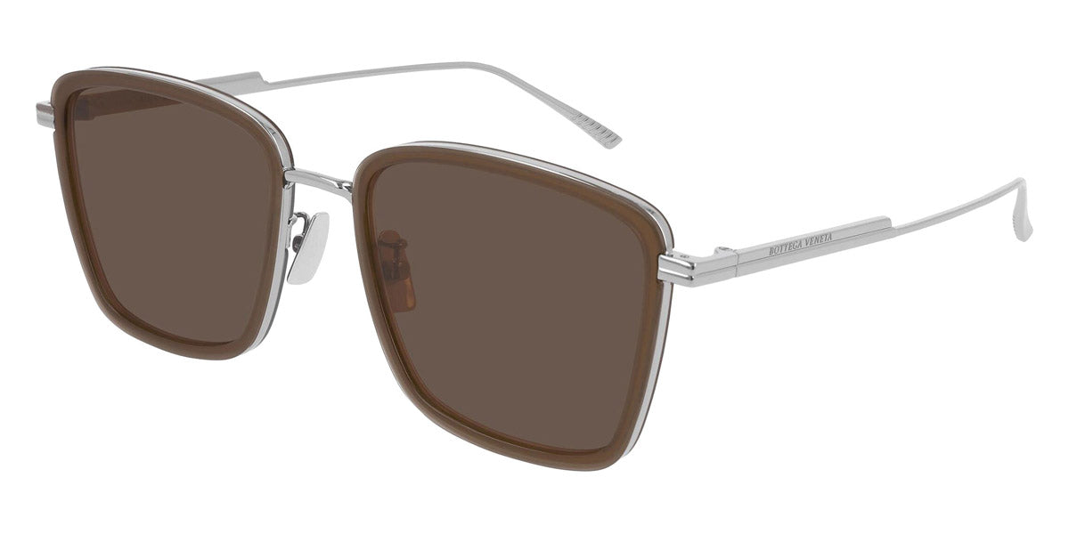 Bottega Veneta® BV1008SK - Ruthenium / Brown / Gray Sunglasses