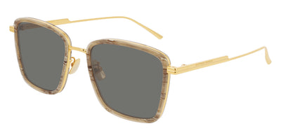 Bottega Veneta® BV1008SK - Beige / Gold / Brown Sunglasses