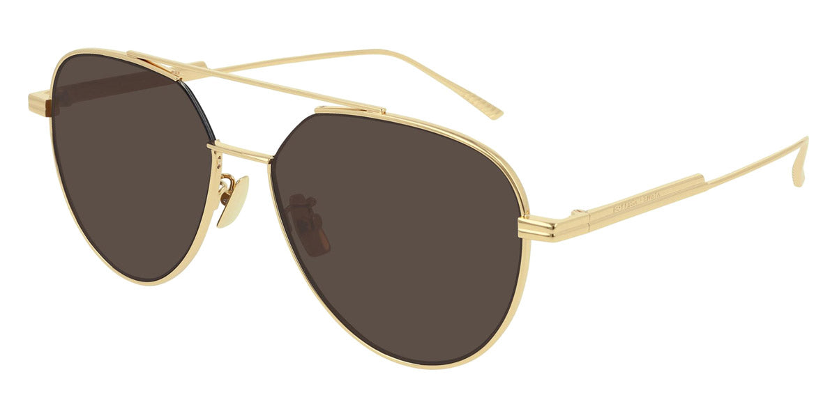 Bottega Veneta® BV1013SK - Gold / Brown Sunglasses