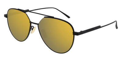 Bottega Veneta® BV1013SK - Black / Gold Mirrored Sunglasses