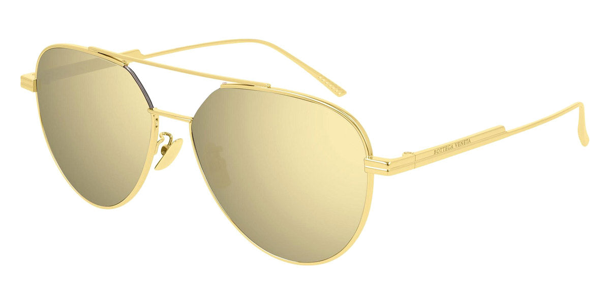 Bottega Veneta® BV1013SK - Gold / Gold Mirrored Sunglasses