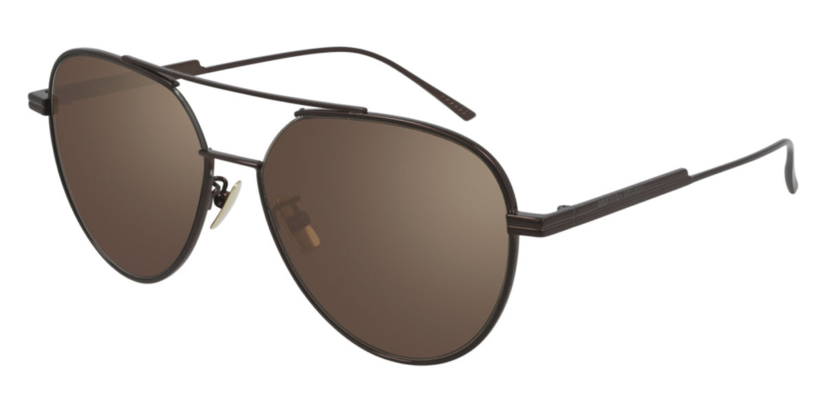 Bottega Veneta® BV1013SK - Brown / Brown Flash Sunglasses