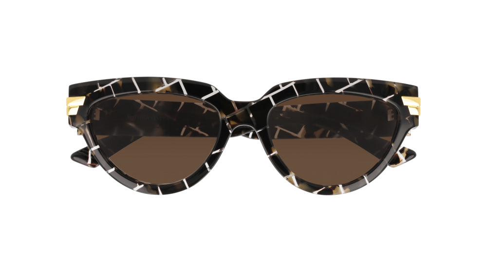 Bottega Veneta® BV1035S - Havana / Brown Sunglasses