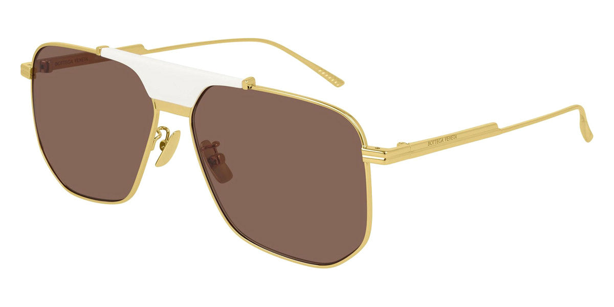 Bottega Veneta® BV1036S - Gold / Brown Sunglasses