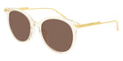 Bottega Veneta® BV1038SA - Gold / Beige / Brown Sunglasses