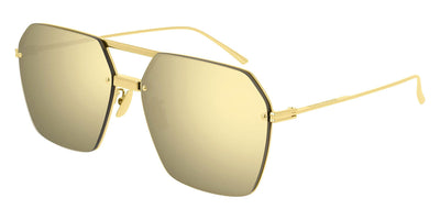 Bottega Veneta® BV1045S - Gold / Gold Mirrored Sunglasses