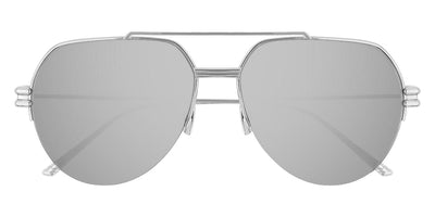 Bottega Veneta® BV1046S - Silver / Silver Flash Sunglasses