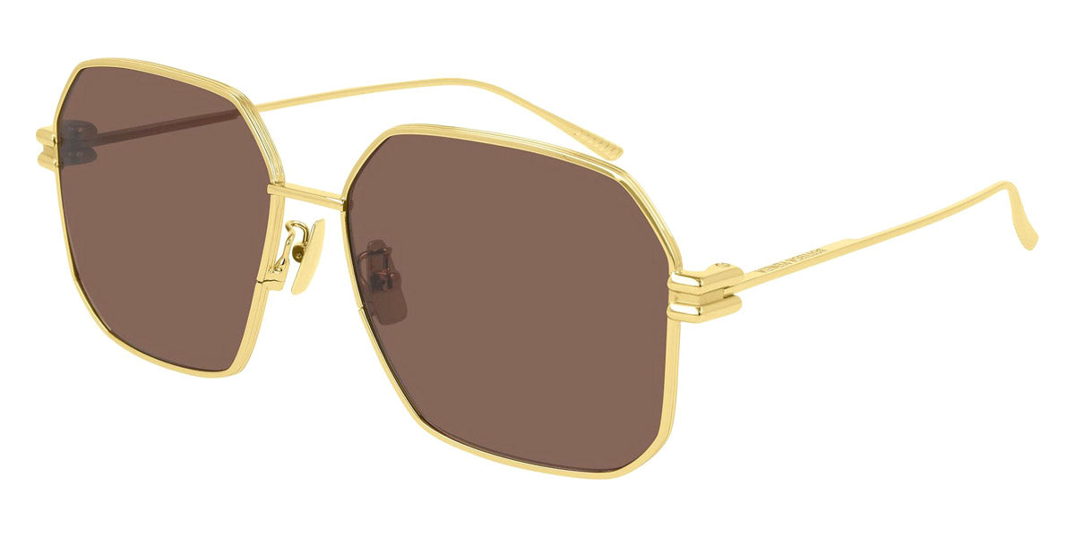 Bottega Veneta® BV1047S - Gold / Brown Sunglasses