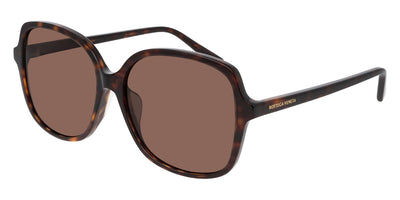 Bottega Veneta® BV1053SA - Havana / Brown Sunglasses