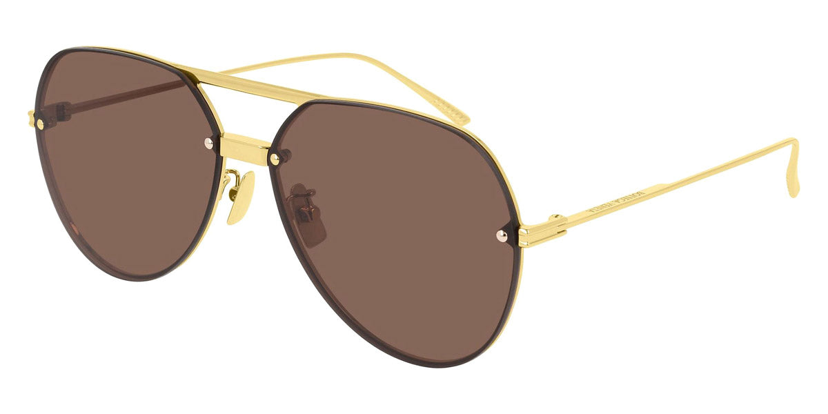 Bottega Veneta® BV1054SA - Gold / Brown Sunglasses