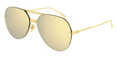 Bottega Veneta® BV1054SA - Gold / Gold Mirrored Sunglasses