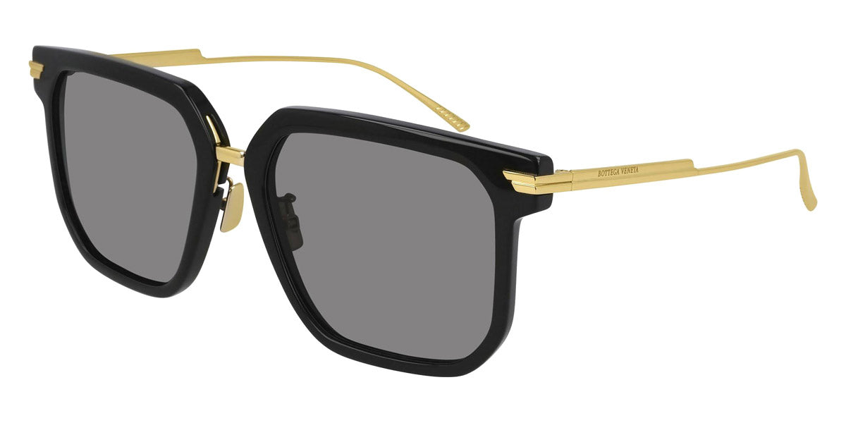 Bottega Veneta® BV1083SA - Black / Gold / Gray Sunglasses