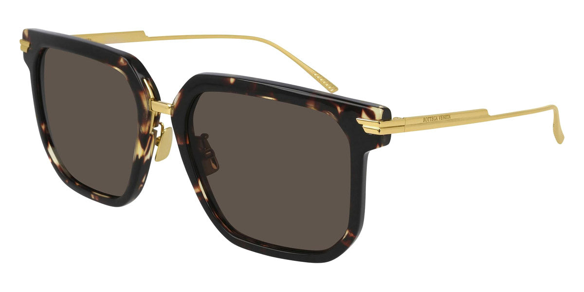 Bottega Veneta® BV1083SA - Havana / Gold / Brown Sunglasses