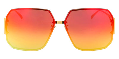 Bottega Veneta® BV1085SA - Gold / Multicolor Mirrored Sunglasses