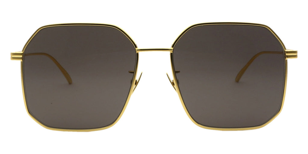 Bottega Veneta Gold and Black Sunglasses - BV1108SA 001 Bottega Veneta BV1108SA Asian Fit Square Sunglasses  main image 4