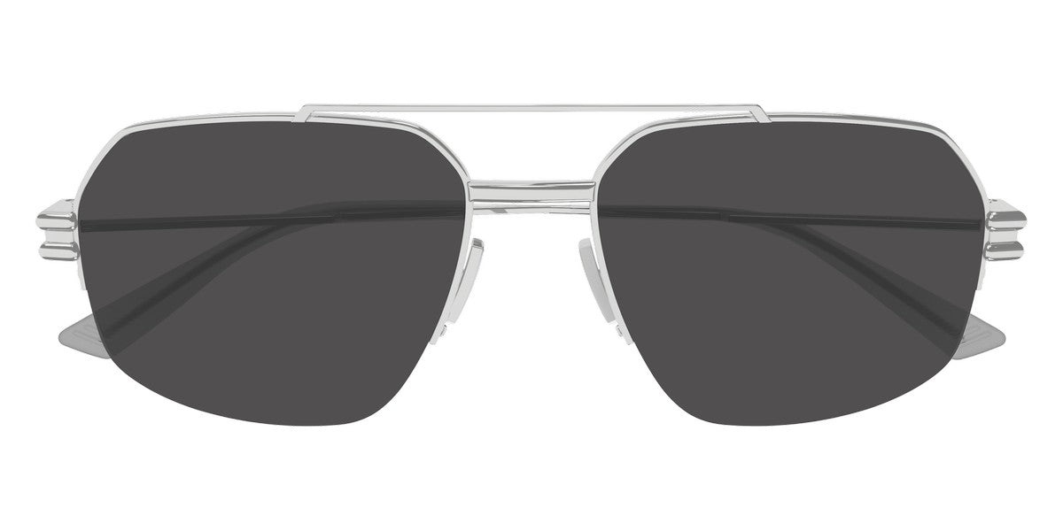 Bottega Veneta® BV1127S - Silver / Gray Sunglasses