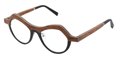 Gold & Wood® CAPRI G&W CAPRI 01 47 - 01 - Anodized Black/Bubinga Eyeglasses