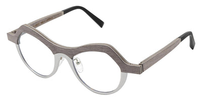 Gold & Wood® CAPRI G&W CAPRI 02 47 - 02 - Anodized Grey/Eucalyptus Eyeglasses