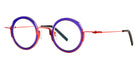 Theo® Carrot TH CARROT 049 42 - Transparent Orchid+Hot Red Shine Eyeglasses