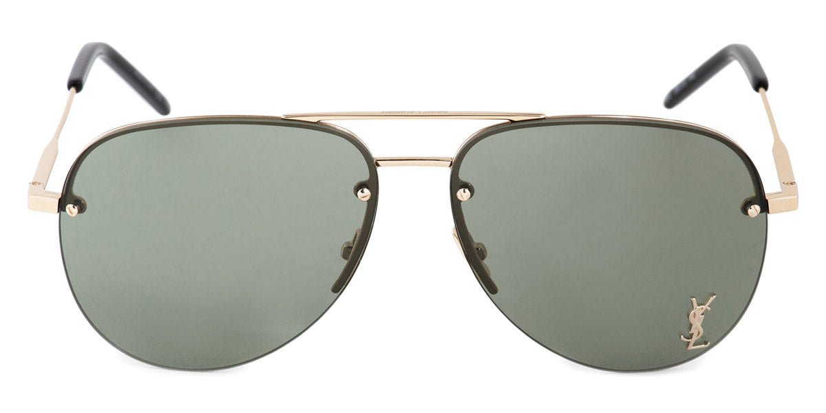 Saint Laurent® CLASSIC 11 M - Gold / Green Sunglasses