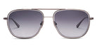 SALT.® COLORADO 55 SAL COLORADO 55 005 55 - Antique Silver/Smoke Grey/Polarized CR39 Grey Gradient Lens Sunglasses