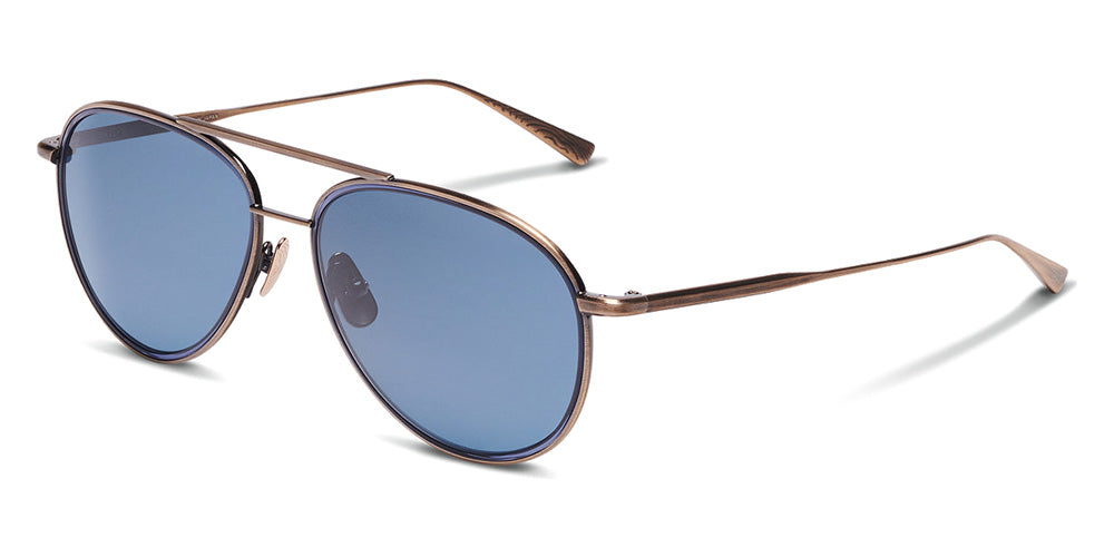 SALT.® COLUMBIA 56 SAL COLUMBIA 56 002 56 - Antique Gold/Indigo Blue/Polarized Glass Denim Lens Sunglasses