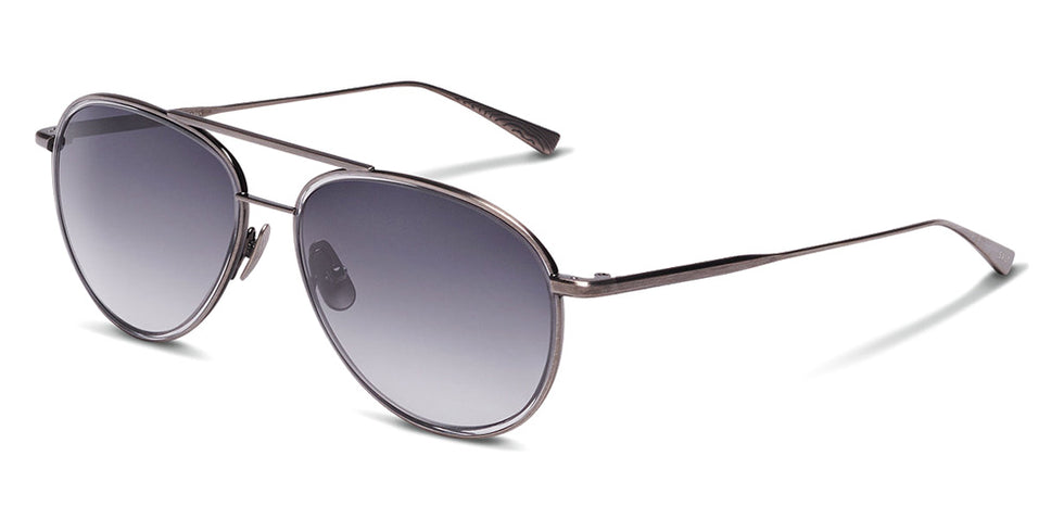 SALT.® COLUMBIA 56 SAL COLUMBIA 56 003 56 - Antique Silver/Smoke Grey/Polarized CR39 Grey Gradient Lens Sunglasses