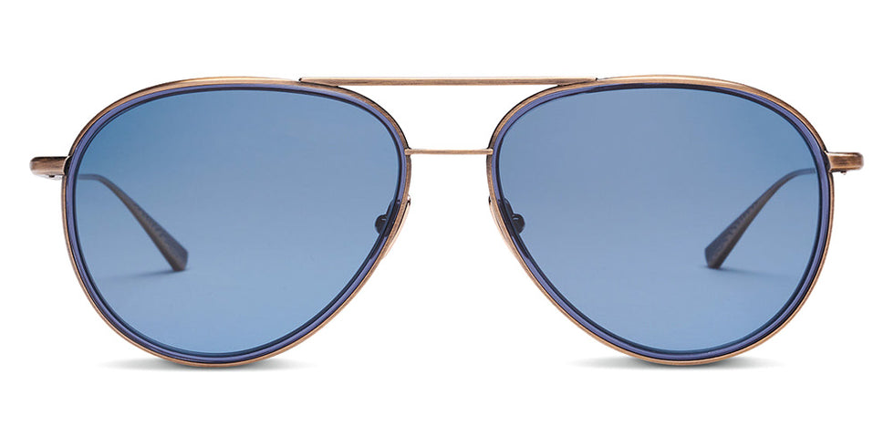 SALT.® COLUMBIA 59 SAL COLUMBIA 59 002 59 - Antique Gold/Indigo Blue/Polarized Glass Denim Lens Sunglasses
