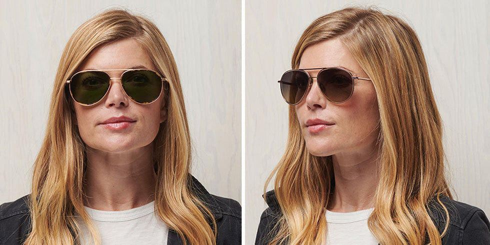 SALT.® COLUMBIA 59 SAL COLUMBIA 59 004 59 - Brushed Gold/Antique Leaves/Polarized Glass Forest Lens Sunglasses