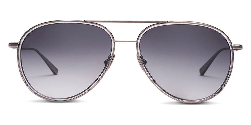 SALT.® COLUMBIA 59 SAL COLUMBIA 59 005 59 - Antique Silver/Smoke Grey/Polarized CR39 Grey Gradient Lens Sunglasses