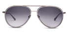 SALT.® COLUMBIA 59 SAL COLUMBIA 59 005 59 - Antique Silver/Smoke Grey/Polarized CR39 Grey Gradient Lens Sunglasses