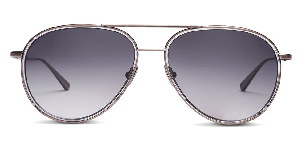 SALT.® COLUMBIA 59 SAL COLUMBIA 59 005 59 - Antique Silver/Smoke Grey/Polarized CR39 Grey Gradient Lens Sunglasses