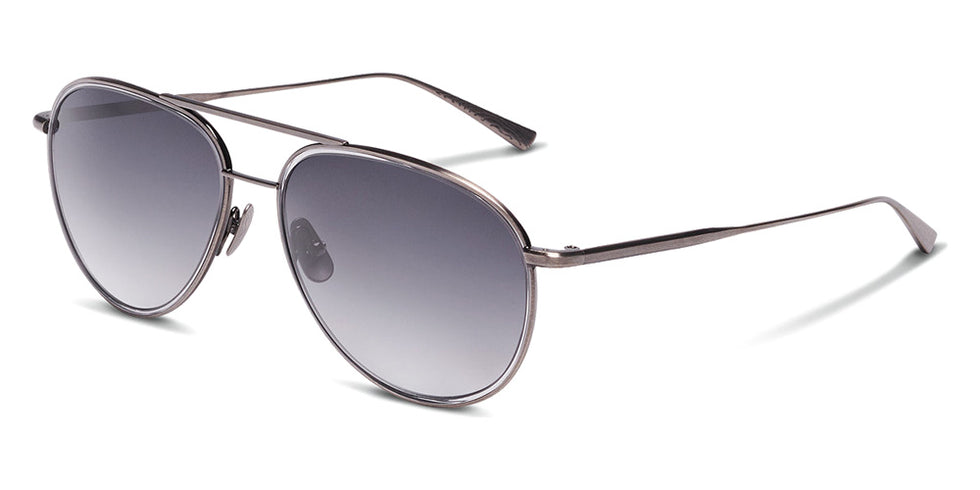 SALT.® COLUMBIA 59 SAL COLUMBIA 59 005 59 - Antique Silver/Smoke Grey/Polarized CR39 Grey Gradient Lens Sunglasses