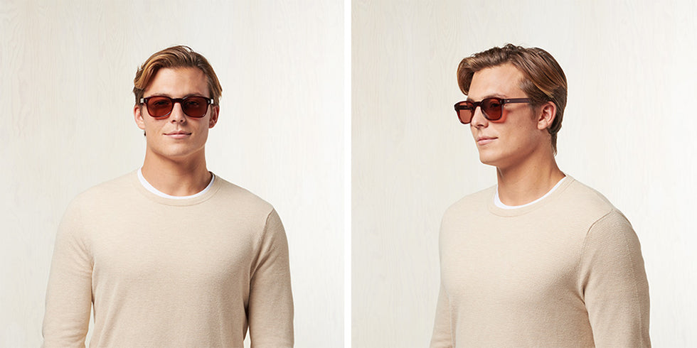 SALT.® COOLIDGE SAL COOLIDGE 004 55 - Redwood/Glass Crimson Sunglasses